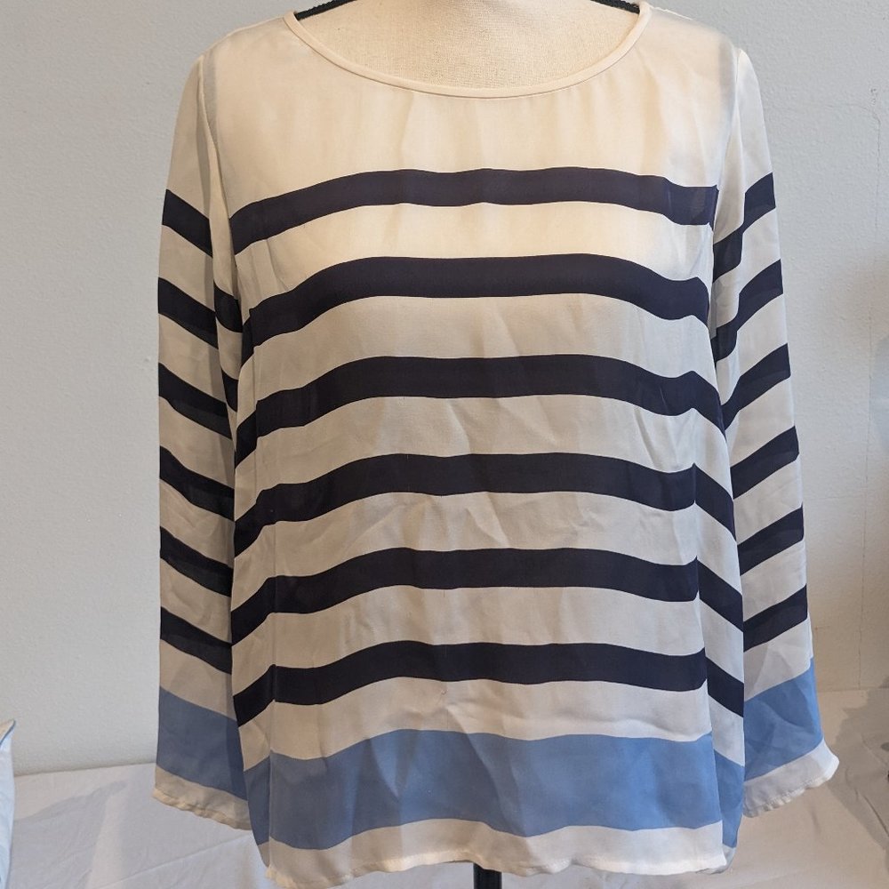 Joie Long Sleeve Striped Blouse